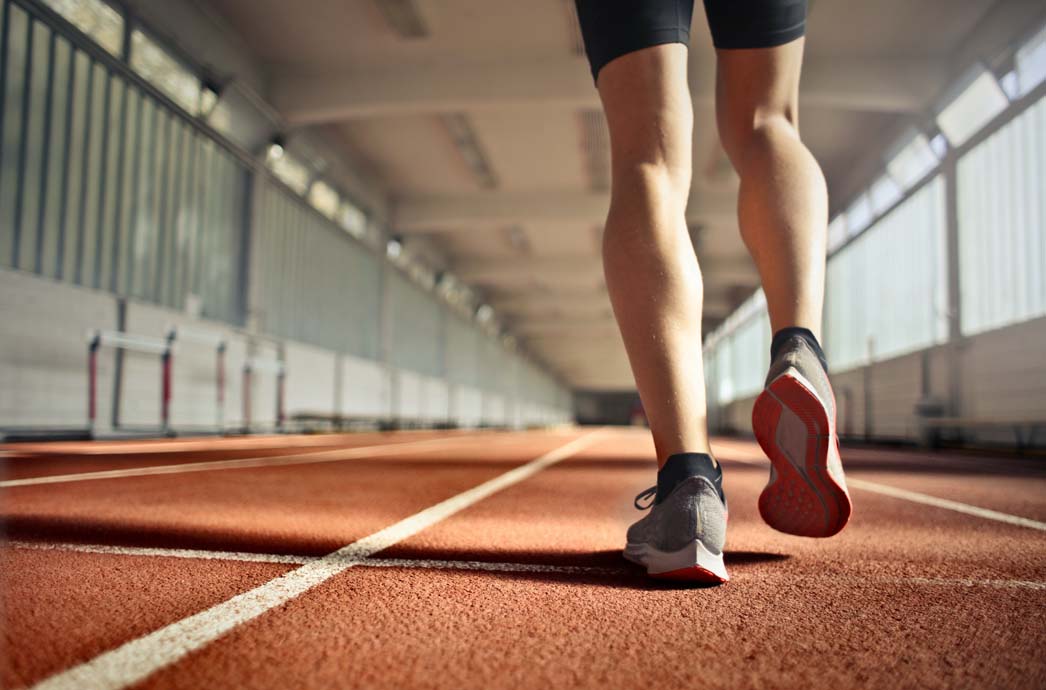 Close-up of runner's knee